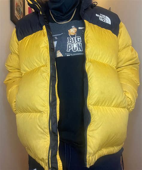 The North Face The North Face 700 Nuptse Yellow Puffer Jacket Tnf