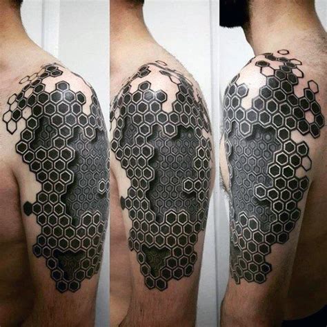Tattoo Trends Guy With Hexagon 3d Geometric Arm Tattoo