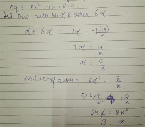 The value of k k in a polynomial can be obtained by putting the value of the variable inside the polynomial and equating the obtained polynomial with its value at that point. How To Find Value Of K In Quadratic Equation - Tessshebaylo