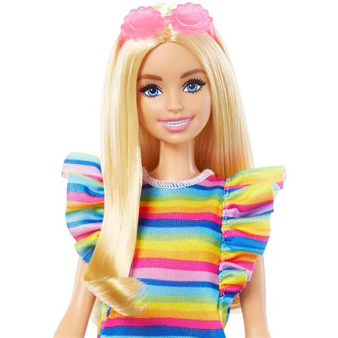 Barbie Fashionista Doll 197 With Braces And Rainbow Dress