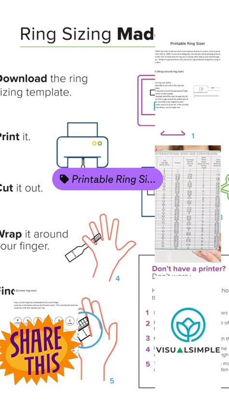 Various Ring Sizers Printables And Useful Size Chart
