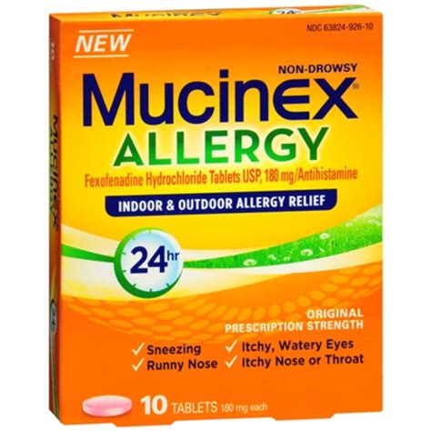 Mucinex Allergy 24 Hour Indoor And Outdoor Allergy Relief Tablets Reviews