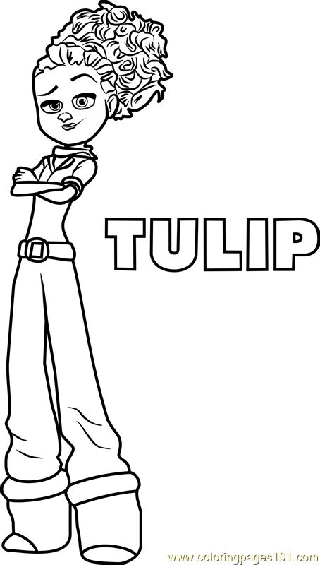 Tulip Coloring Page - Free Storks Coloring Pages : ColoringPages101.com