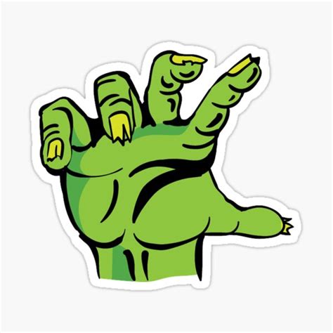 Zombie Hand Sticker For Sale By Sticker Tee Redbubble