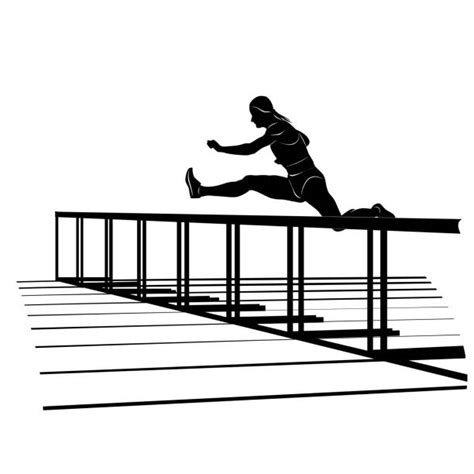 Clip Art Of A Obstacle Courses Illustrations Royalty Free Vector