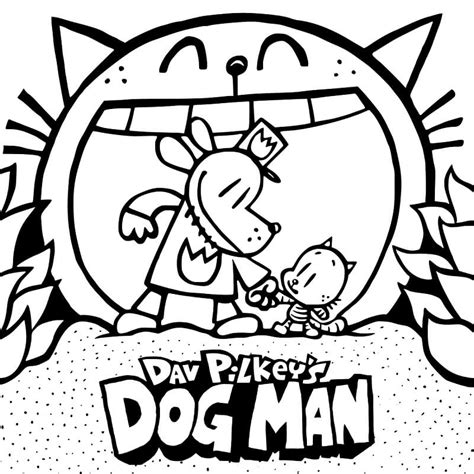 Dog Man Coloring Page - Free Printable Coloring Pages for Kids