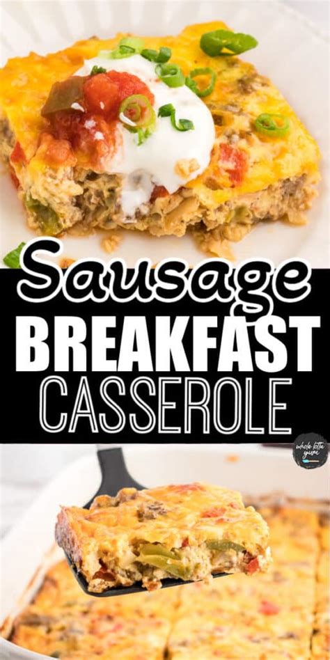 Sausage Egg Casserole Without Bread Whole Lotta Yum