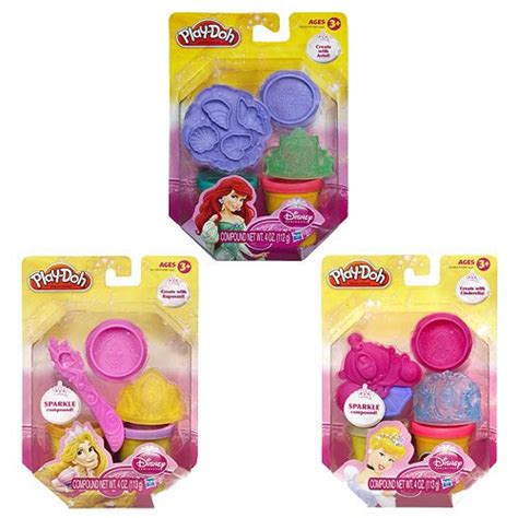 Disney Princess Play Doh Sparkle Packs Wave 1 Hasbro Disney