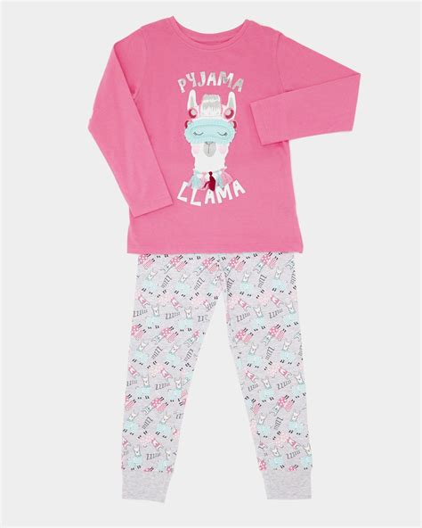 Dunnes Stores Pink Llama Mini Me Pyjamas