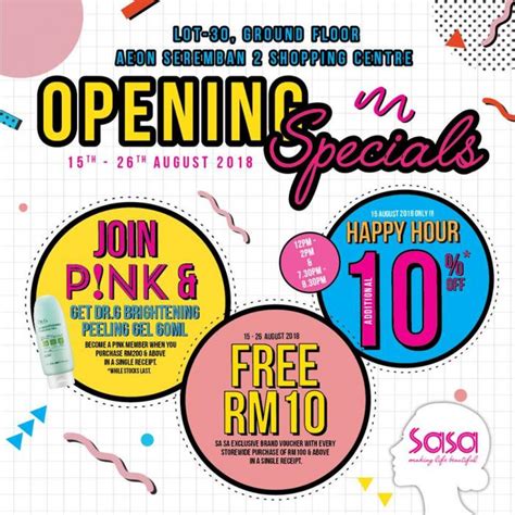 Aeon seremban 2 shopping centre, seremban 2, 70300 seremban, negeri sembilan darul khusus, malaysia. SaSa Opening Specials at AEON Seremban 2 (15 August 2018 ...