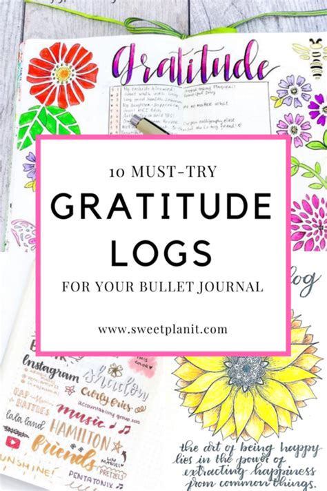 Must Try Gratitude Logs For Your Bullet Journal Journal Bullet