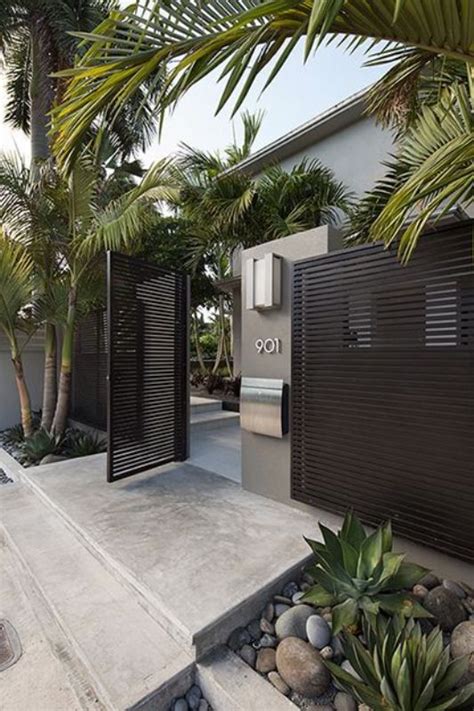 Ad you all know that the houses with single floors are very much restricted in design of the front gate, but still the appearance of the front gate on single floored houses can be enhanced. Awesome Modern House Design Ideas Modern Entrance Gate ...