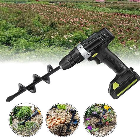 You dig down under the sidewalk at each side where you want to 'drill'. Planting Auger Spiral Hole Drill Bit for Garden Yard Earth ...