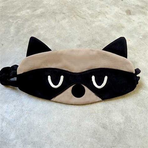 Raccoon Sleep Mask Animal Eye Cover Pretty Eyemask Cute Etsy Sleep