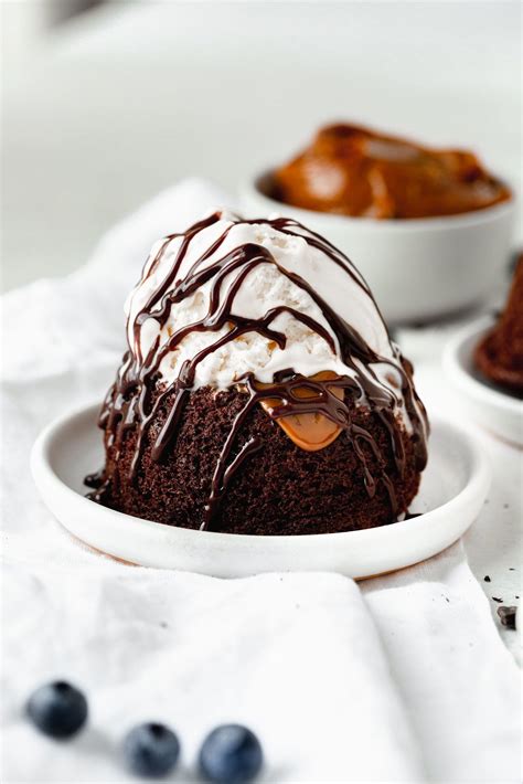 Chocolate Caramel Molten Lava Cake Oh Sweet Basil Recipe In