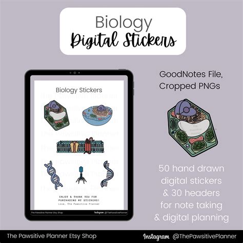 Biology Digital Stickers For Planning Note Taking Studying Etsy