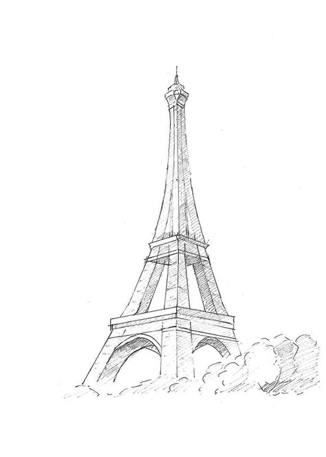 Eiffel Tower Sketch Drawing By Stephanie K Johnson Pixels