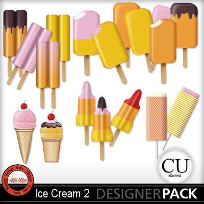 Digital Scrapbooking Kits Ice Cream 2 HSA Commercial Use Food