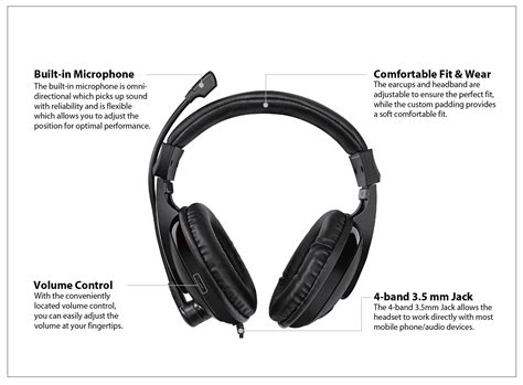 Multimedia Stereo Headphone With Microphone Adesso Inc Your Input