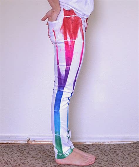 Facebook gives people the power to share and makes. iLoveToCreate Blog: Random Rainbow White Jeans with Color ...