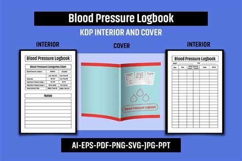 Blood Pressure Log Kdp Interior And Cover Graphic By Shamsul75 · Creative