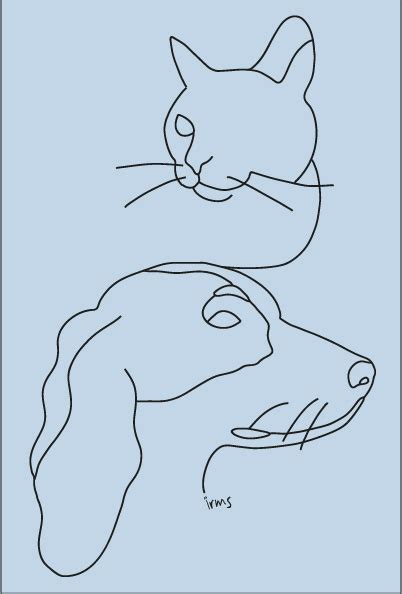 Tekening van een hond tekenen van een schattige hond!stap 1:. Lijntekening: mijn familieportret in 4 stappen - Irmsblog