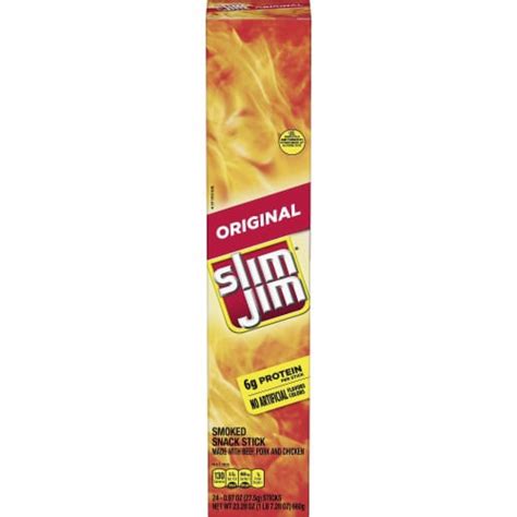 Slim Jim Original Giant Smoked Meat Sticks 24 Ct 097 Oz Dillons