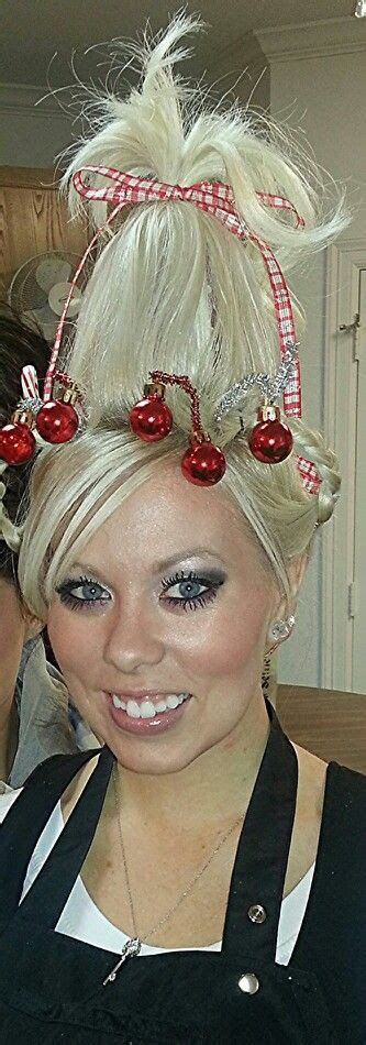 Pin By Shannon Barkley On Grinch Decorations Christmas Hair Whoville Hair Grinch Decorations