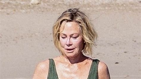 Melanie Griffith 66 Reveals Her Incredible Ageless Figure In Green Swimsuit As She Takes Dip