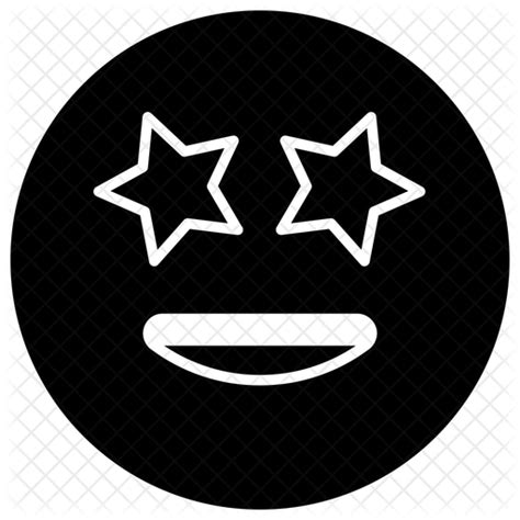 Star Eyes Emoji Emoji Icon Download In Glyph Style