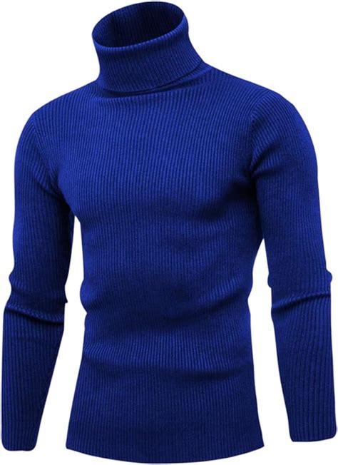 qzh duao men s turtleneck long sleeve slim fit ribbed knit turtleneck pullover sweater for men