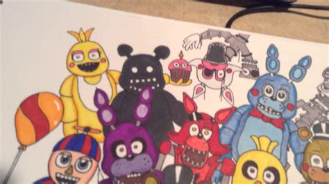 All Of My Fnaf Drawings Part 3 Youtube