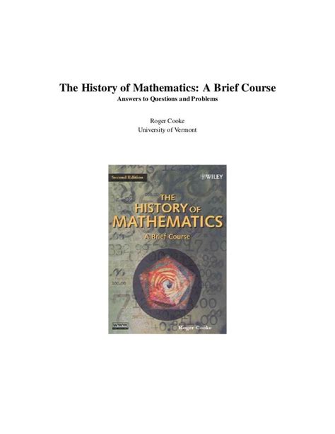 A Brief History Of Math