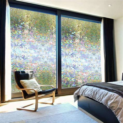 Tebru Decorative Self Adhesive Window Film 3d Privacy Window Films