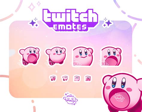 Kirby Twitch Discord Emotes And Badges Etsy