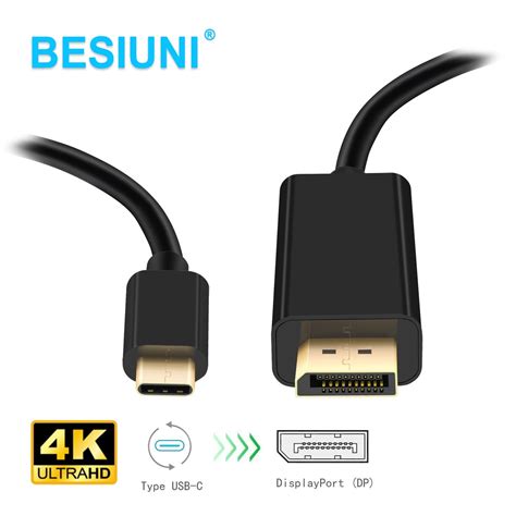 Besiuni 18m Usb C Type C Cable Display Port Cable Top Usb C Male To Dp