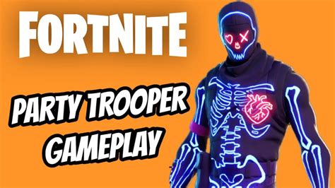 Party Trooper Skin Gameplay In Fortnite Winning As A Ghost Youtube