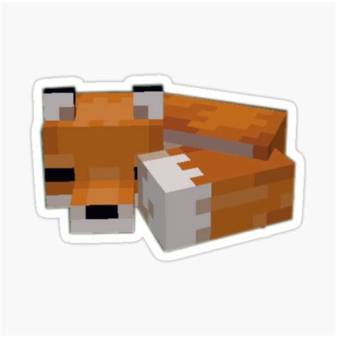 Minecraft Papercraft Fox Sleeping Mini Minecraft Papercraft Sleeping