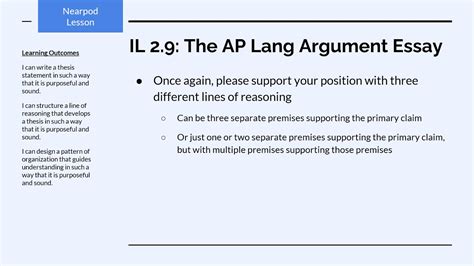 Ap Lang Argument Essay Tips Kaycandles
