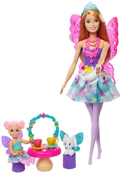 Barbie Dreamtopia Tea Party Playset With Barbie Fairy Doll And