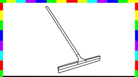 Squeegee Mop Drawing How To Draw A Squeegee Mop Step By Step For