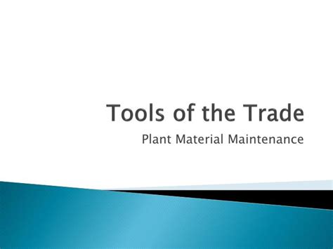 Ppt Tools Of The Trade Powerpoint Presentation Free Download Id