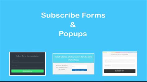How To Add Subscribe Forms And Popups To Your Wordpress Website Youtube