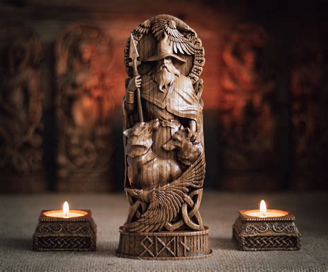 Odin Statue Odin Altar God Viking Wotan Allfather Viking Pagan Asatru Heathen God And Goddess