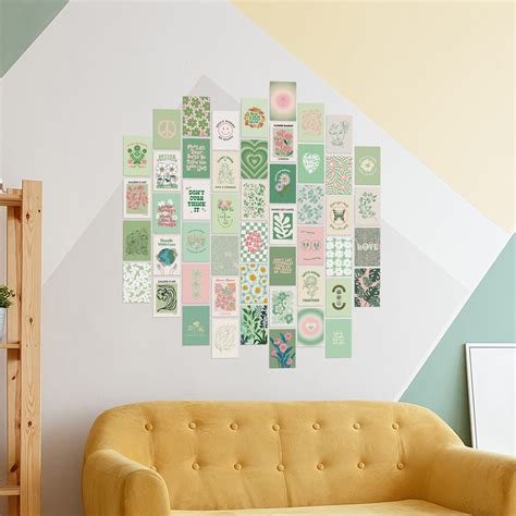 Buy Artivo Green Wall Collage Kit For Aesthetic Pictures Danish Pastel