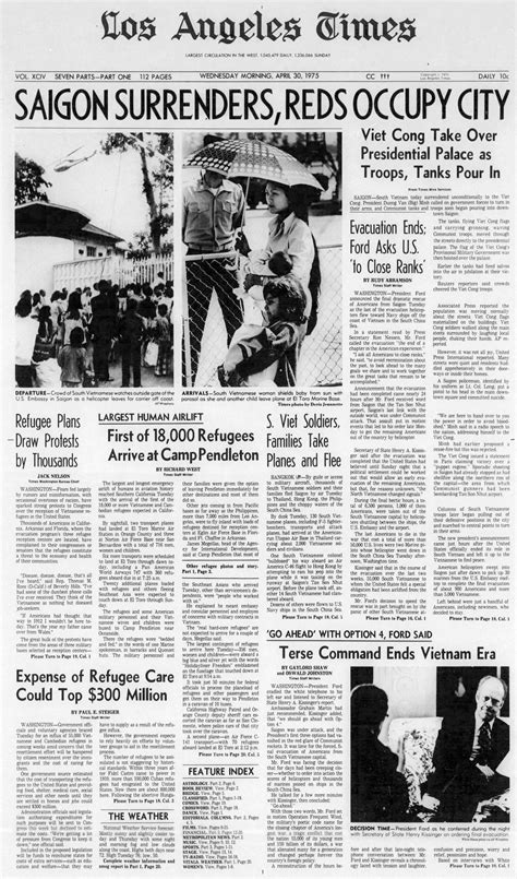 Vietnam War Ends Saigon Government Surrenders 1975 Click Americana