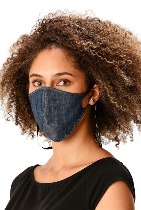 Check other over 9000 cosmetics on jolse shop and feel the different customer service. Shop Unisex cotton chambray shaped face mask | eShakti