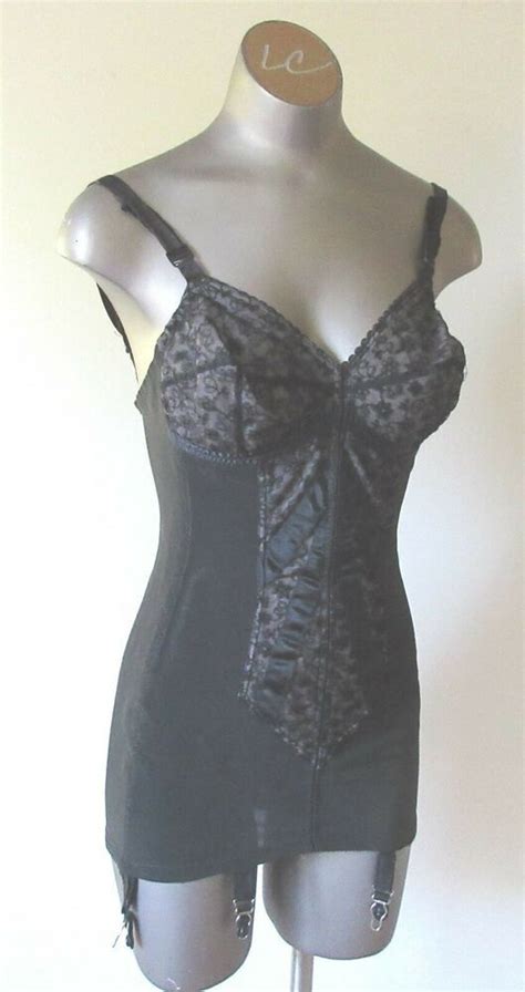 vintage 1950 s full size girdle corset black lace ebay in 2020 vintage corset vintage 1950s