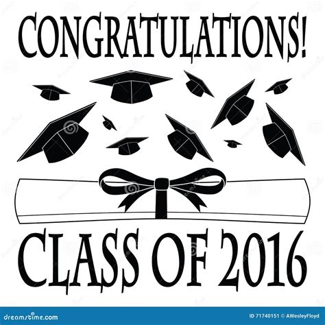 Congratulations Class Of 2016 Stock Vector Illustration Of Class