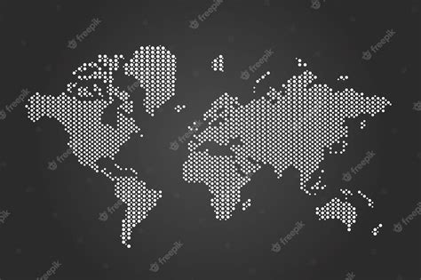 Premium Vector Vector Dotted World Map